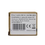 Prise usb - pni - pni - ub20 - double 5v 2, 4a - compatible cadres verre rm101w / rm202w - design moderne ...