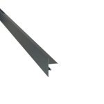 Profil de finition clipsable pour terrasse sur plots - jouplast - gris anthracite - 70 mmmm