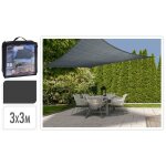 Progarden toile d'ombrage 3x3 m gris fonc carr