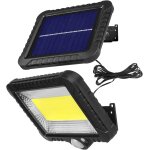 Projecteur led - avec détecteur de mouvement - lampe solaire - ip44 - 5 w - 400 lm - 6000 k - blanc froid ... Projecteur led - avec détecteur de mouvement - lampe solaire - ip44 - 5 w - 400 lm - 6000 k - blanc froid ...