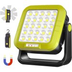 Projecteur led rechargeable 30w, projecteur led chantier 1500lm lampe de chantier avec 7 modes d'eclairage, ...