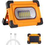 Projecteur led rechargeable, 60w 4 modes projecteur led chantier, lampe de travail portable avec batterie ...