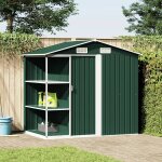 Prolenta premium - abri de jardin avec etag�re vert 205x130x183 cm fer