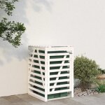 Prolenta premium - abri pour poubelle sur roulettes blanc bois massif de pin