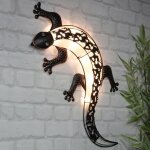 Prolenta premium - applique de jardin solaire led en forme de gecko