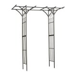 Prolenta premium - arche de jardin m�tal 114x66x232 cm noir