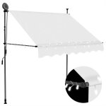 Prolenta premium - auvent manuel r�tractable avec led 200 cm cr�me
