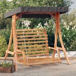 Prolenta premium - balancelle avec auvent bois massif d'�pic�a et finition en teck