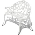 Prolenta premium - banc de jardin 100 cm aluminium coul� blanc