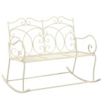 Prolenta premium - banc de jardin 104 cm fer blanc antique