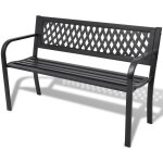 Prolenta premium - banc de jardin 118 cm acier noir