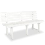 Prolenta premium - banc de jardin 145, 5 cm plastique blanc