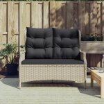 Prolenta premium - banc de jardin a 2 places et coussins gris clair r�sine tress�e