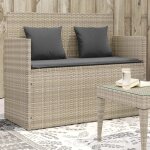 Prolenta premium - banc de jardin avec coussins gris clair r�sine tress�e