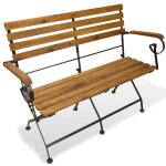 Prolenta premium - banc pliable de jardin 112 cm bois d'acacia solide