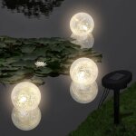 Prolenta premium - boules solaires flottantes 3 led pour etang piscine