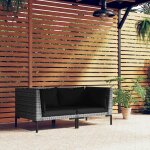 Prolenta premium - canapés de jardin 2 pcs avec coussins résine tressée demi - ronde Prolenta premium - canapés de jardin 2 pcs avec coussins résine tressée demi - ronde