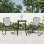 Prolenta premium - chaises de jardin lot de 2 noir 58x59x85, 5 cm rotin pvc
