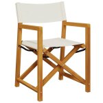 Prolenta premium - chaises de jardin pliables lot de 6 blanc crme tissu