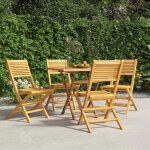 Prolenta premium - chaises de jardin pliantes lot de 4 47x62x90cm bois massif teck