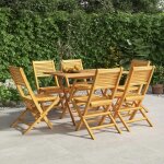 Prolenta premium - chaises de jardin pliantes lot de 6 47x62x90cm bois massif teck