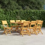 Prolenta premium - chaises de jardin pliantes lot de 8 47x61x90cm bois massif teck