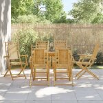 Prolenta premium - chaises pliables de jardin lot de 6 53x66x99 cm bambou
