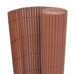 Prolenta premium - cl�ture de jardin double face pvc 90 x 300 cm marron