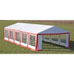 Prolenta premium - dessus de tente de rception avec panneaux 10x5m rouge et blanc