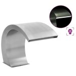 Prolenta premium - fontaine de piscine avec led acier inoxydable 30x60x45 cm