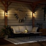 Prolenta premium - lanternes murales solaires d'ext�rieur 2 pcs blanc