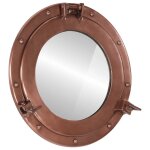 Prolenta premium - miroir en forme de hublot mural 38 cm aluminium et verre