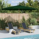 Prolenta premium - parasol d'ext�rieur avec m�t en bois 350 cm vert