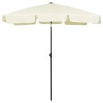 Prolenta premium - parasol de plage jaune sable 180x120 cm