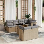 Prolenta premium - salon de jardin avec coussins 8 pcs beige r�sine tress�e