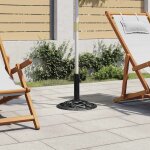 Prolenta premium - socle de parasol noir 40x40x32 cm fonte