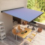 Prolenta premium - store a cassette motoris 350x250 cm bleu et blanc
