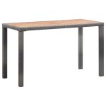 Prolenta premium - table de jardin anthracite et marron 123x60x74 cm bois d'acacia