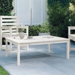 Prolenta premium - table de jardin blanc 121x82, 5x45 cm bois massif de pin