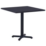 Prolenta premium - table de jardin noir 80x80x75 cm