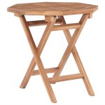 Prolenta premium - table pliable de jardin 45x45x45 cm bois de teck solide