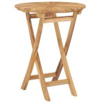 Prolenta premium - table pliable de jardin  60 cm bois de teck solide