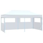 Prolenta premium - tente de r�ception pliable avec 4 parois 3x6 m acier blanc