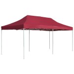 Prolenta premium - tente de rception pliable aluminium 6x3 m bordeaux