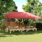 Prolenta premium - tente de rception pliable escamotable bordeaux 580x292x315 cm