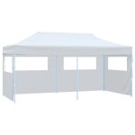 Prolenta premium - tente de r�ception pliable avec parois 3 x 6 m acier blanc