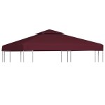 Prolenta premium - toile sup�rieure double de belv�d�re 310 g / m 3x3 m bordeaux