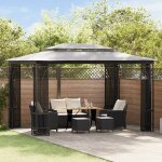 Prolenta premium - tonnelle avec moustiquaire 300x400x265 cm anthracite