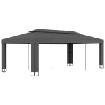 Prolenta premium - tonnelle avec toit double 3x6 m anthracite