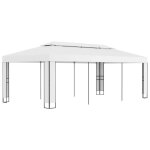 Prolenta premium - tonnelle avec toit double 3x6 m blanc